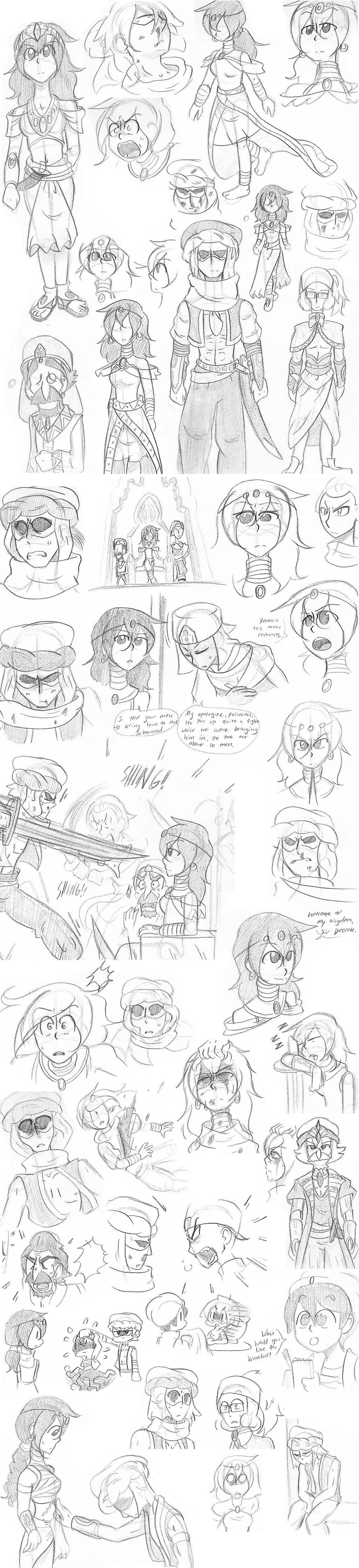 Princess And Theif Au Sketchdump by REDXVSROBIN on DeviantArt