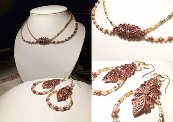 Bronze Necklace and Earring set