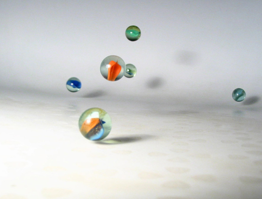 bouncing marbles in my bathtub