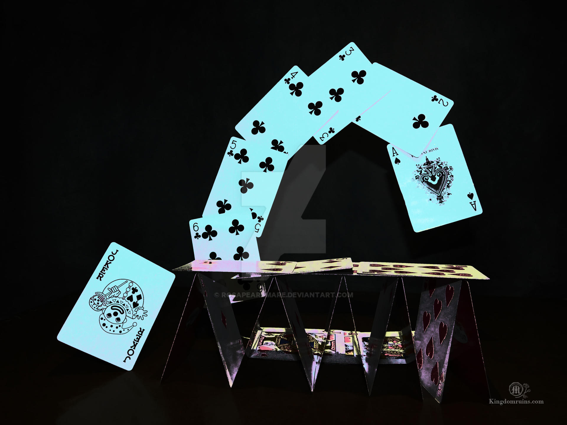 Floating cards by RosaPearlMare on DeviantArt