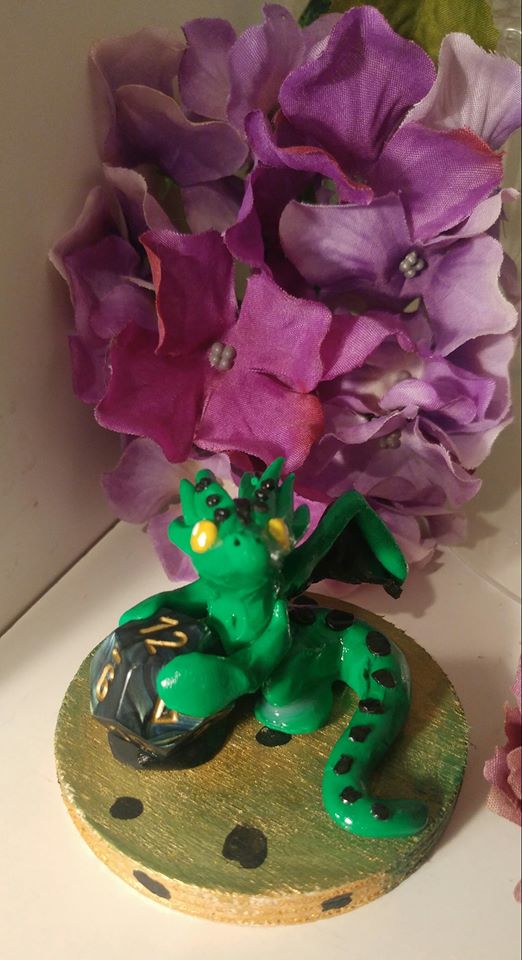 Green d12 Dice Dragon