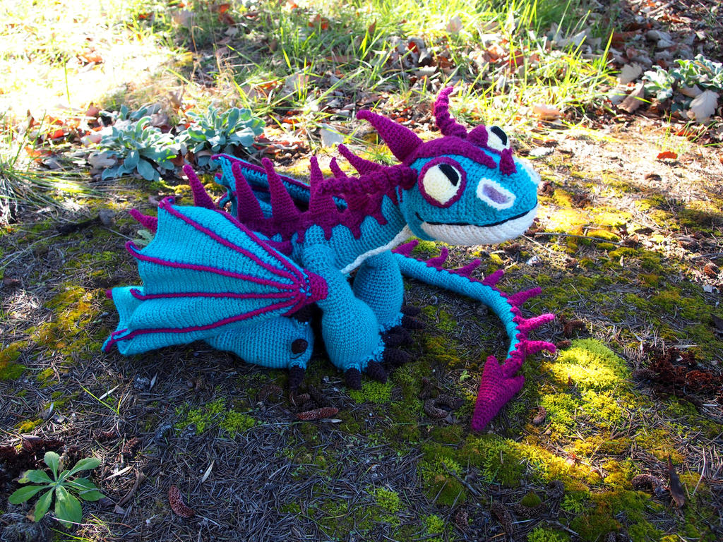 Terrible Terror crochet dragon