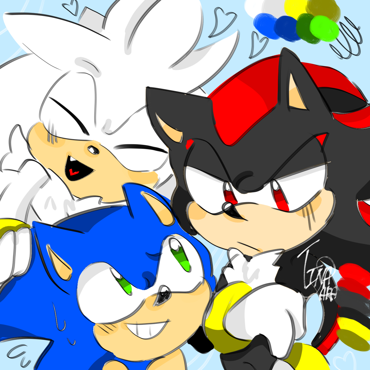 Sonic Shadow Silver by Ferliane on DeviantArt