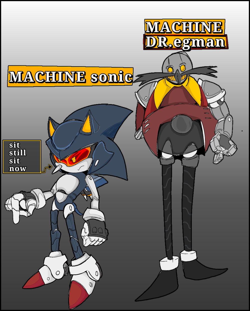 Knuckles vs Mecha Sonic MK 2 by GardePickle on DeviantArt