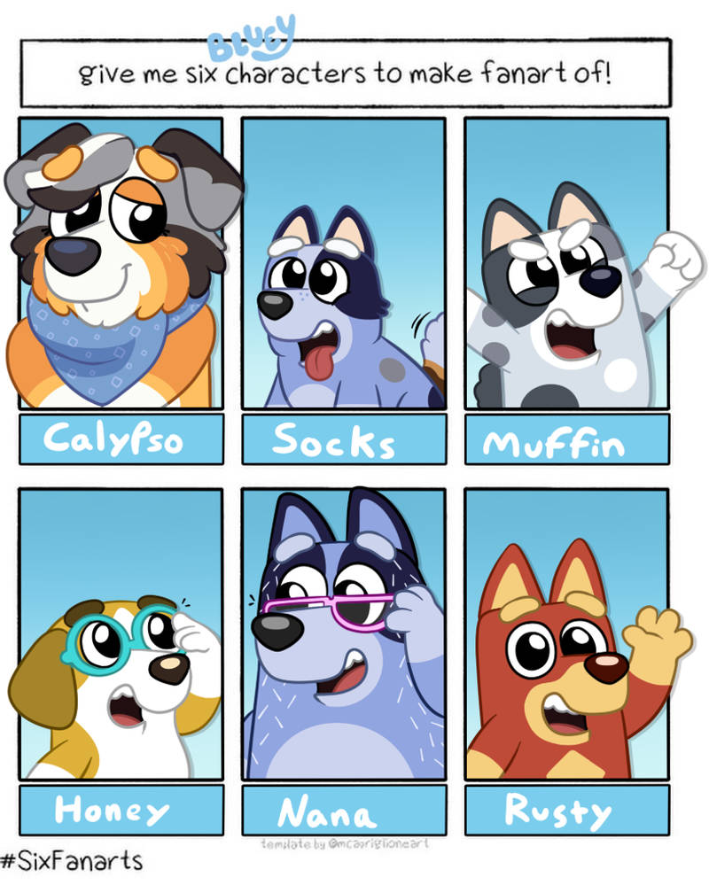 6 Bluey Dogs by Rustywolf14 on DeviantArt