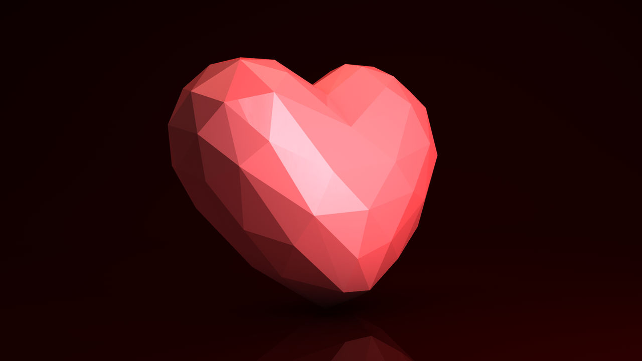 F2U Low Poly Heart Wallpaper by innxcents on DeviantArt