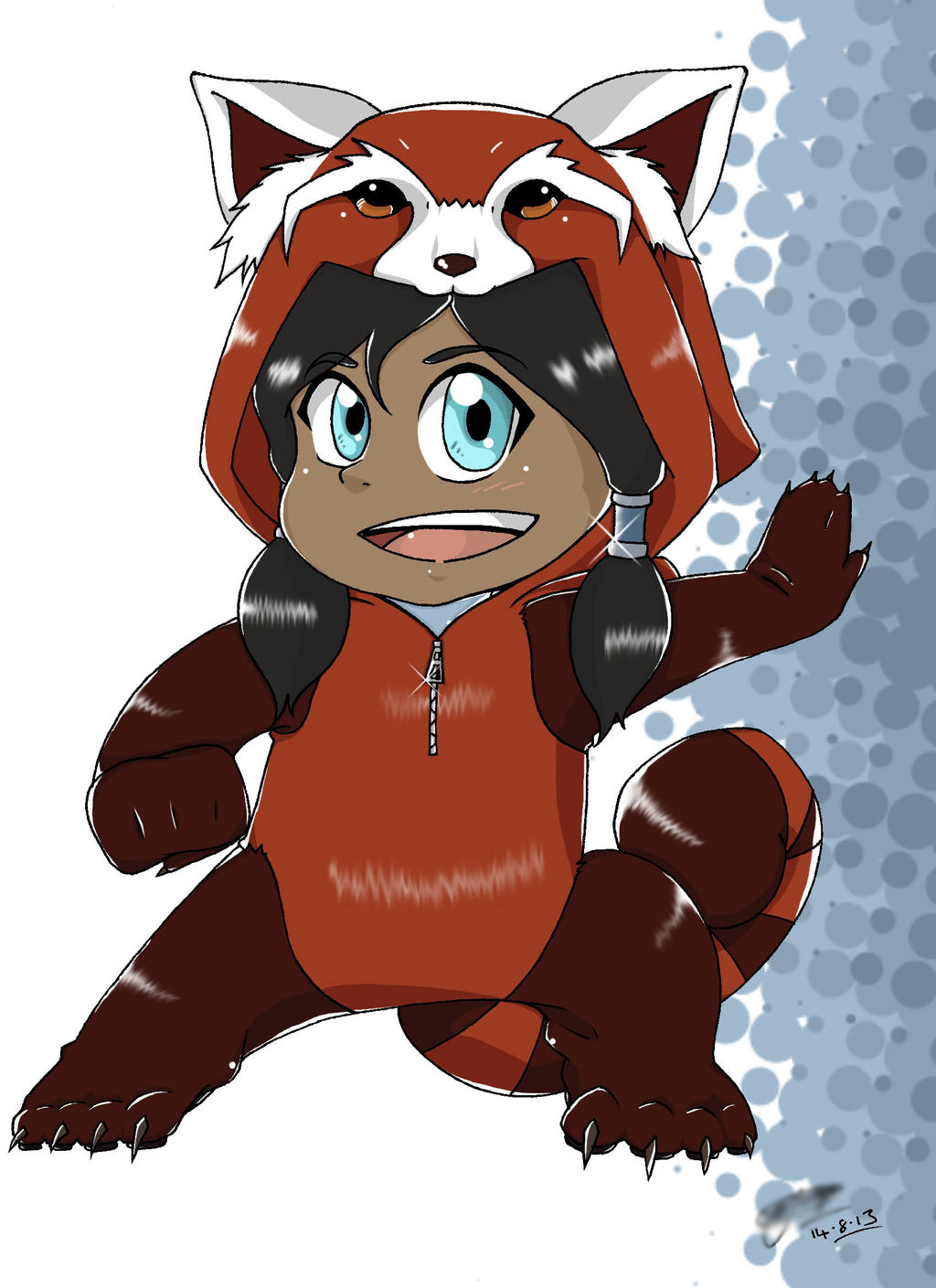 Chibi Hoodie Korra! (coloured.)