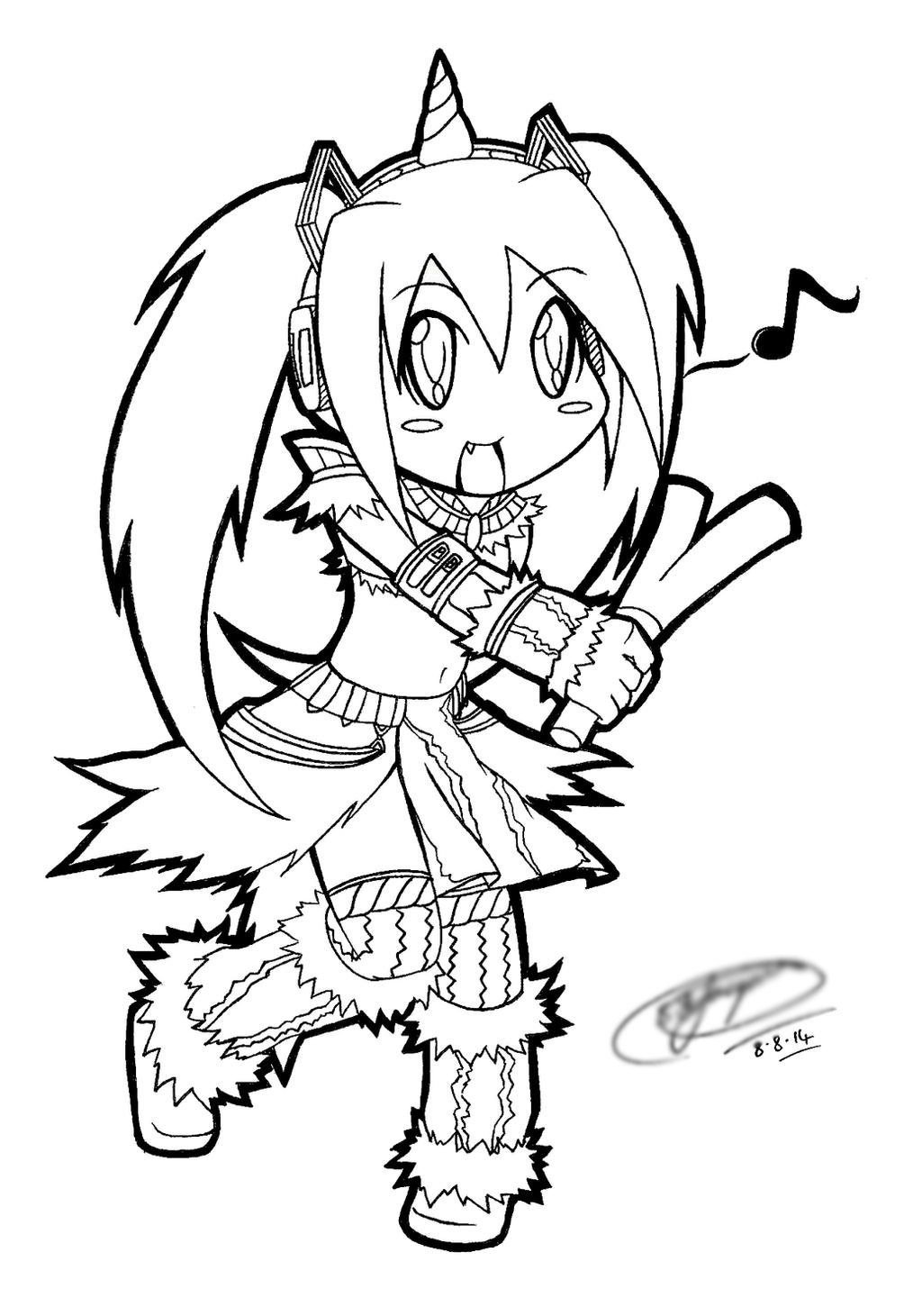 Chibi Miku Hatsune in Monster Hunter Cosplay!  :3