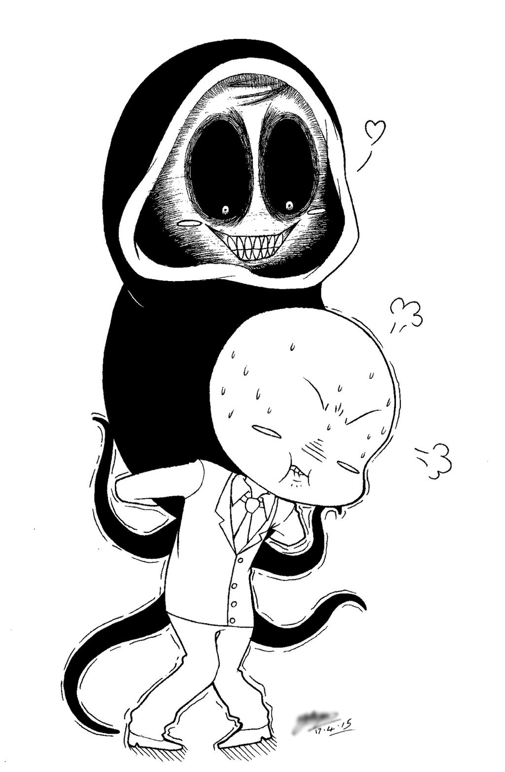 Chibi Creepypasta Piggy Back! :3