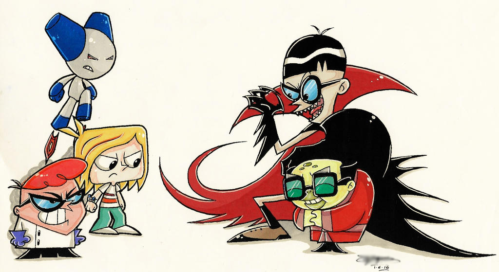 Robotboy And Dexter Crossover Battle Coloured. :3