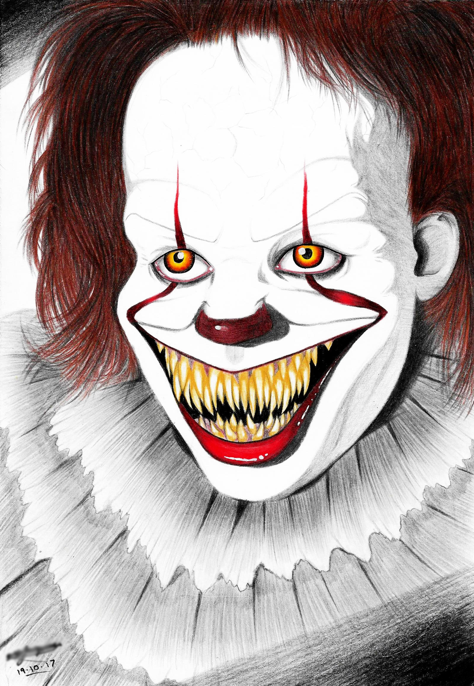 How to Draw Pennywise The Clown Step by Step (2017) from It 