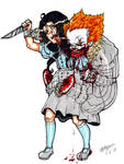 Olivia May VS Pennywise: Scarred For Life! :3 by ShannonxNaruto