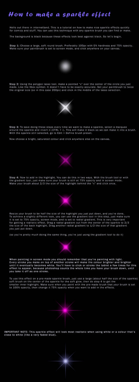 Sparkle Tutorial by Mintoons on DeviantArt