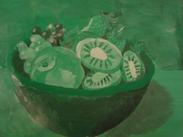 Monochromatic Green Fruit Bowl By MinyaZylion On DeviantArt monochromatic-green-fruit-bowl-by-minyazylion-on-deviantart