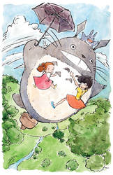 Flying with Totoro