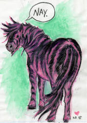 Pink Zebra by pinupsbykeeegan