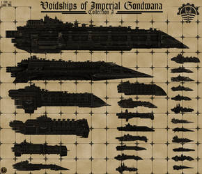 Voidships of Imperial Gondwana (Size Chart I)