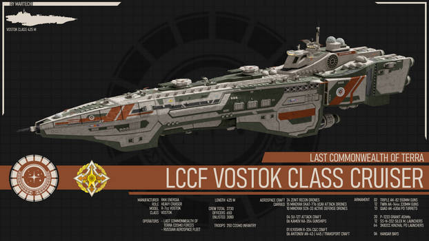 LCCF Vostok Class Cruiser - Terran Mandate