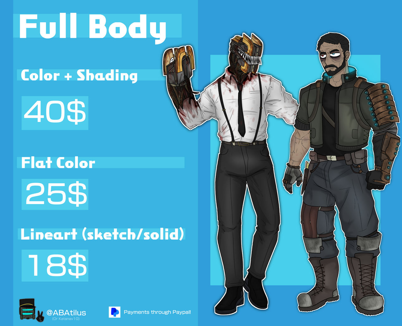 Full body Commissions by ABAtilus on DeviantArt