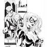 Black Cat and Spidey Inks