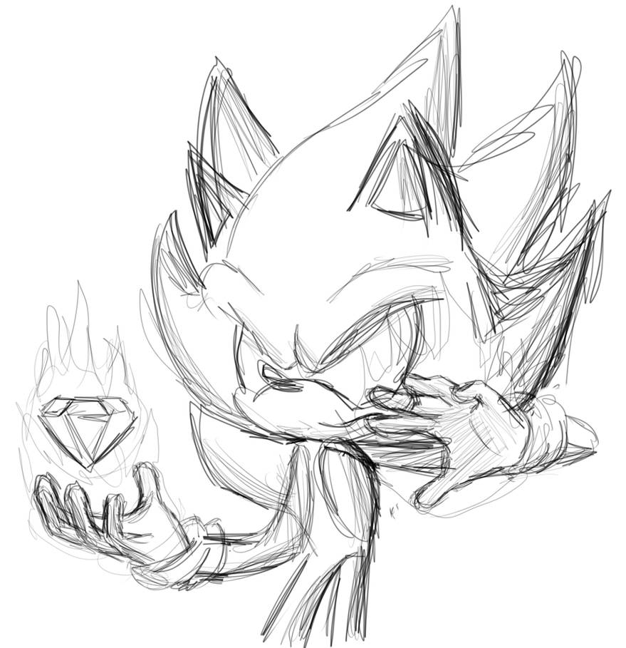 Раскраска супер Соник ехе