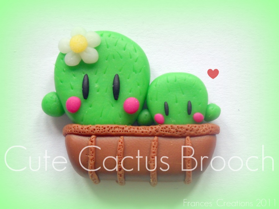 Cute Cactus Brooch