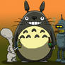 Totoro Bender and Roger