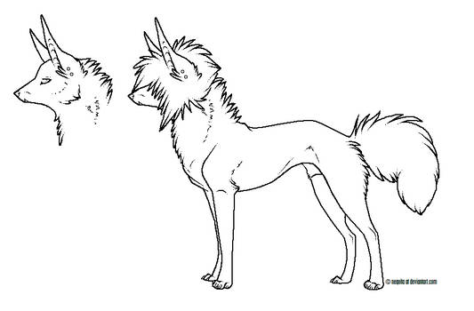 scene dog lineart male