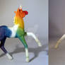 Rainbow Tobiano unicorn - WIP