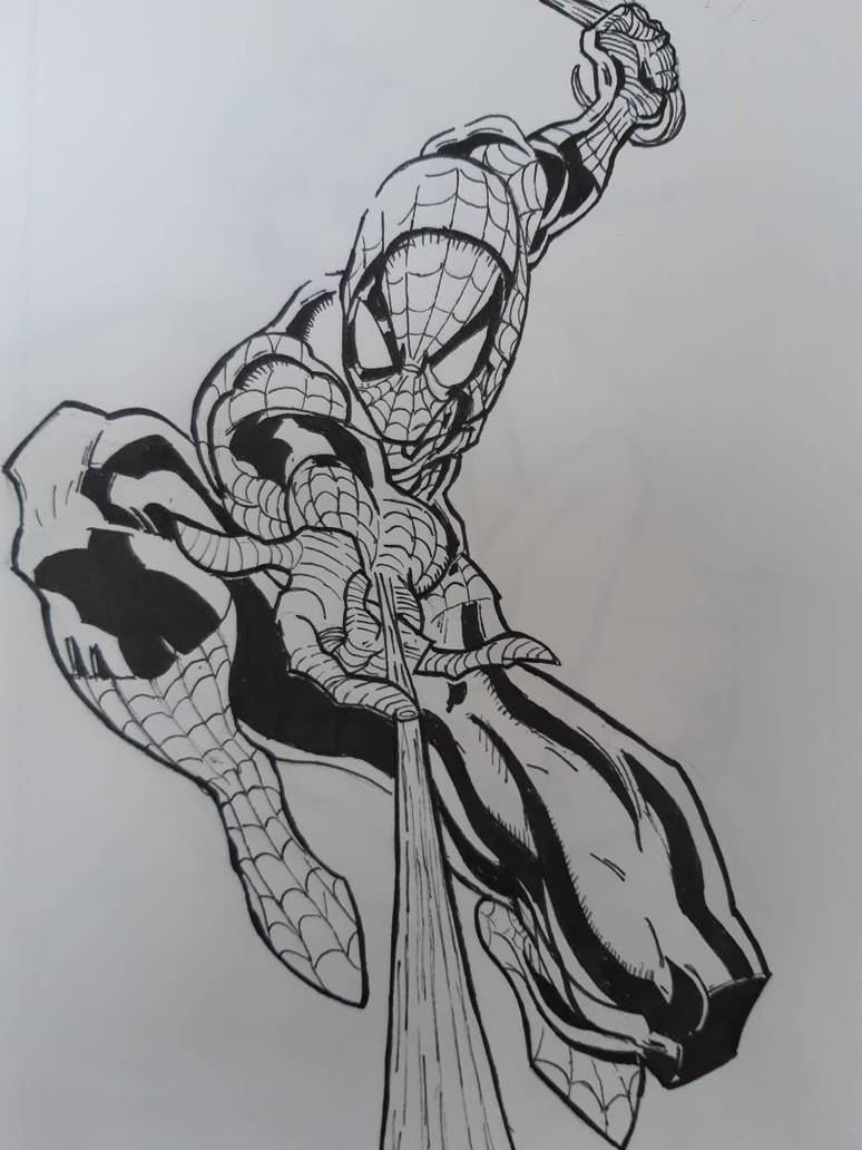 Spider-Man sketch pen ink by StGro on DeviantArt