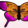 Lioness Butterfly Tattoo Design