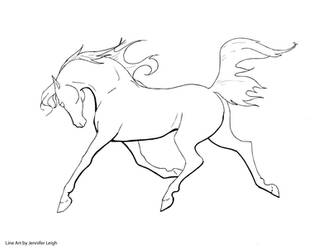 Free Arabian Horse Line Art