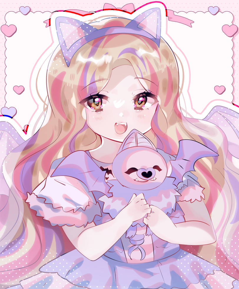 Bat Princess and Her Swoobat by artist wanipurin by cottoncandyfangs on ...