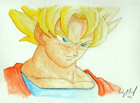 Goku Watercolor Pencil
