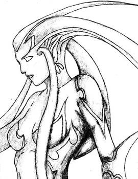 Shiva FF8 concept line art