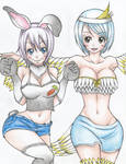 angel-li... animal-like Lisanna and Yukino