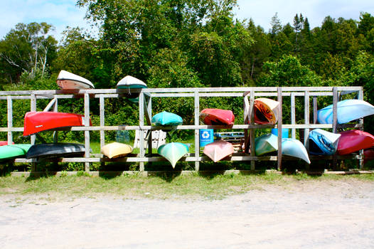 Colourful Kayaks