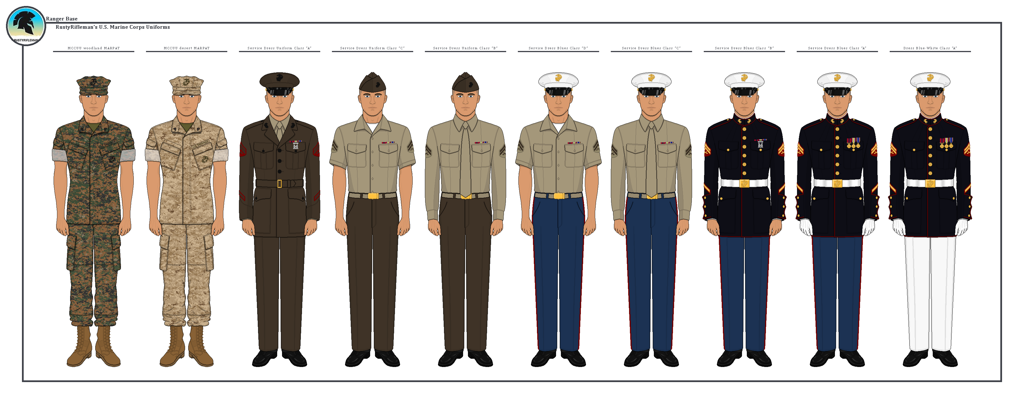 Contribution: RustyRifleman's U.S.M.C uniforms by DanielRodri on DeviantArt Contribution: RustyRifleman's U.S.M.C uniforms by DanielRodri on DeviantArt
