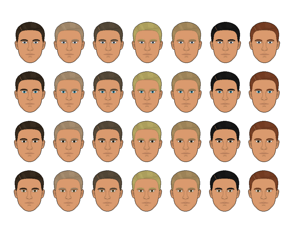 Ranger Base Male Hair and Eyes Color Tool Set by DanielRodri on DeviantArt