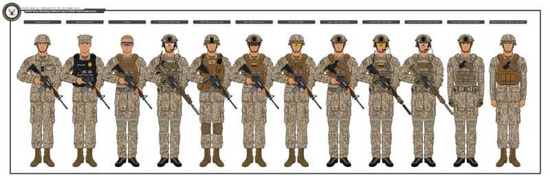 ROVN NWU Type II AOR1 Full Combat Gear (Enlisted)