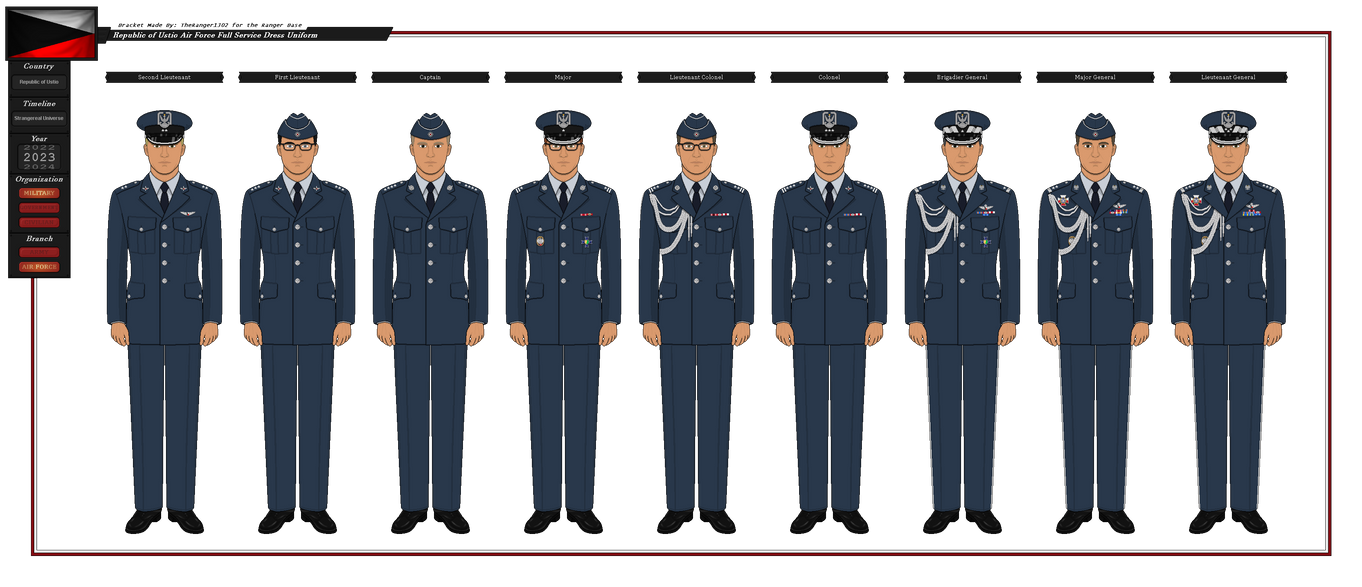 Ustio Air Force Service Dress Uniform (Officers) by DanielRodri on DeviantArt Ustio Air Force Service Dress Uniform (Officers) by DanielRodri on DeviantArt