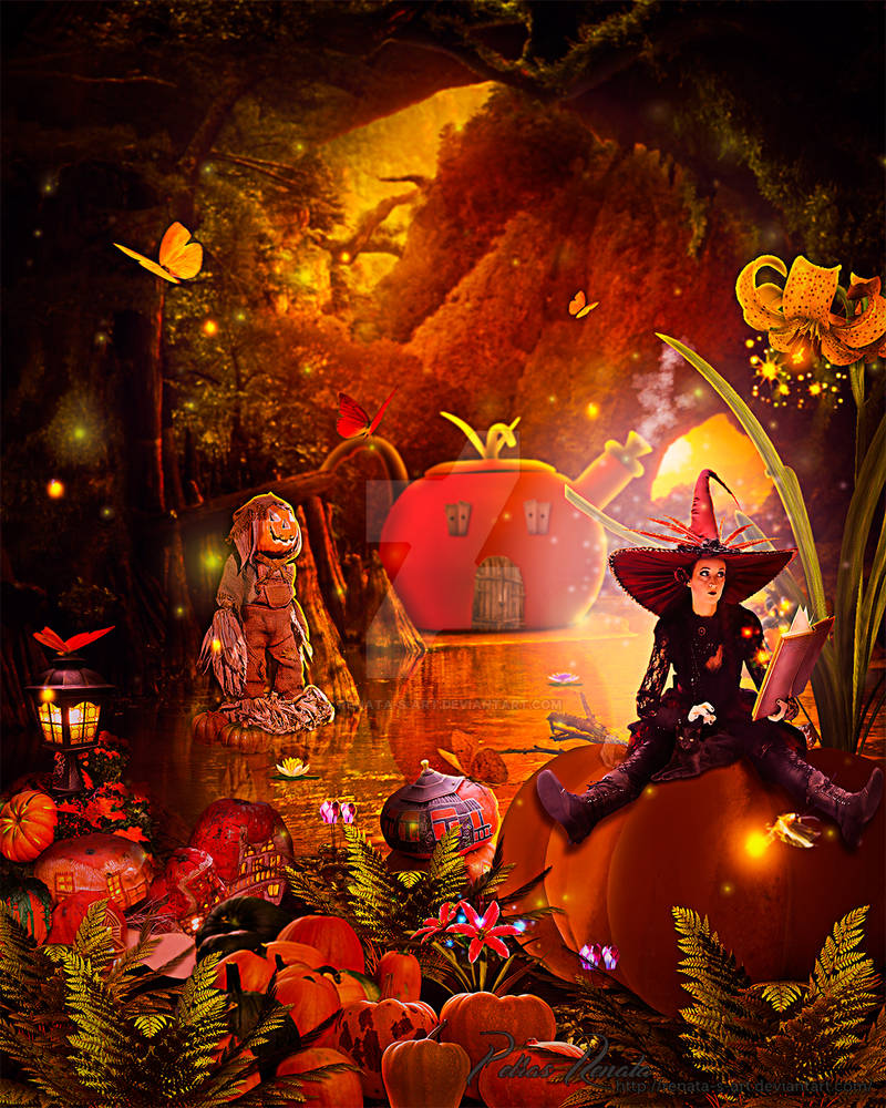 The Witch of Pumpkinlandia by Renata-s-art