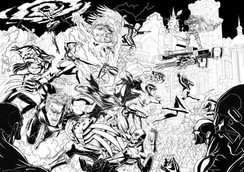 X-men double spread page