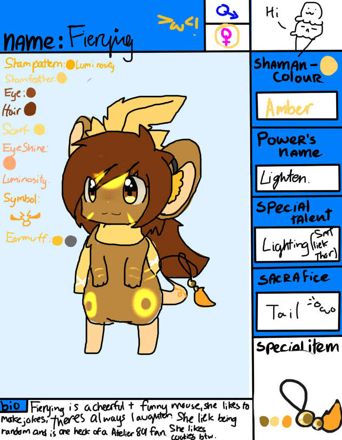 Fierying Ref sheet for Story owo