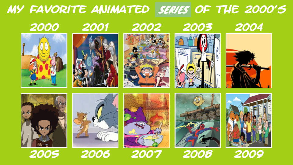 My Favorite Animated Series of the 2000s by McConahey503 on DeviantArt