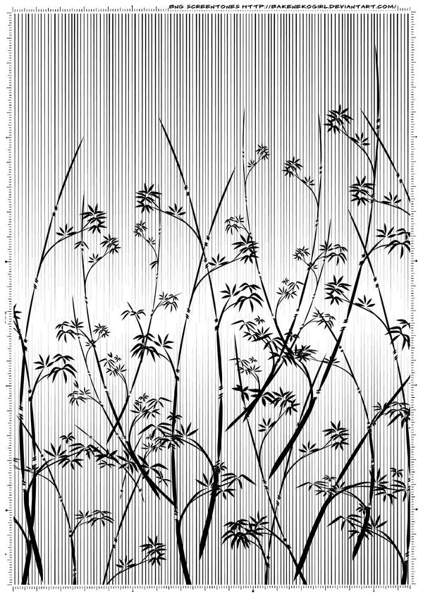 Screentone kimono flower 3