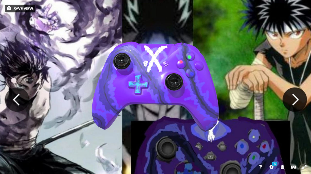Hiei xbox controller shin 3d texture by joeballs187 on DeviantArt