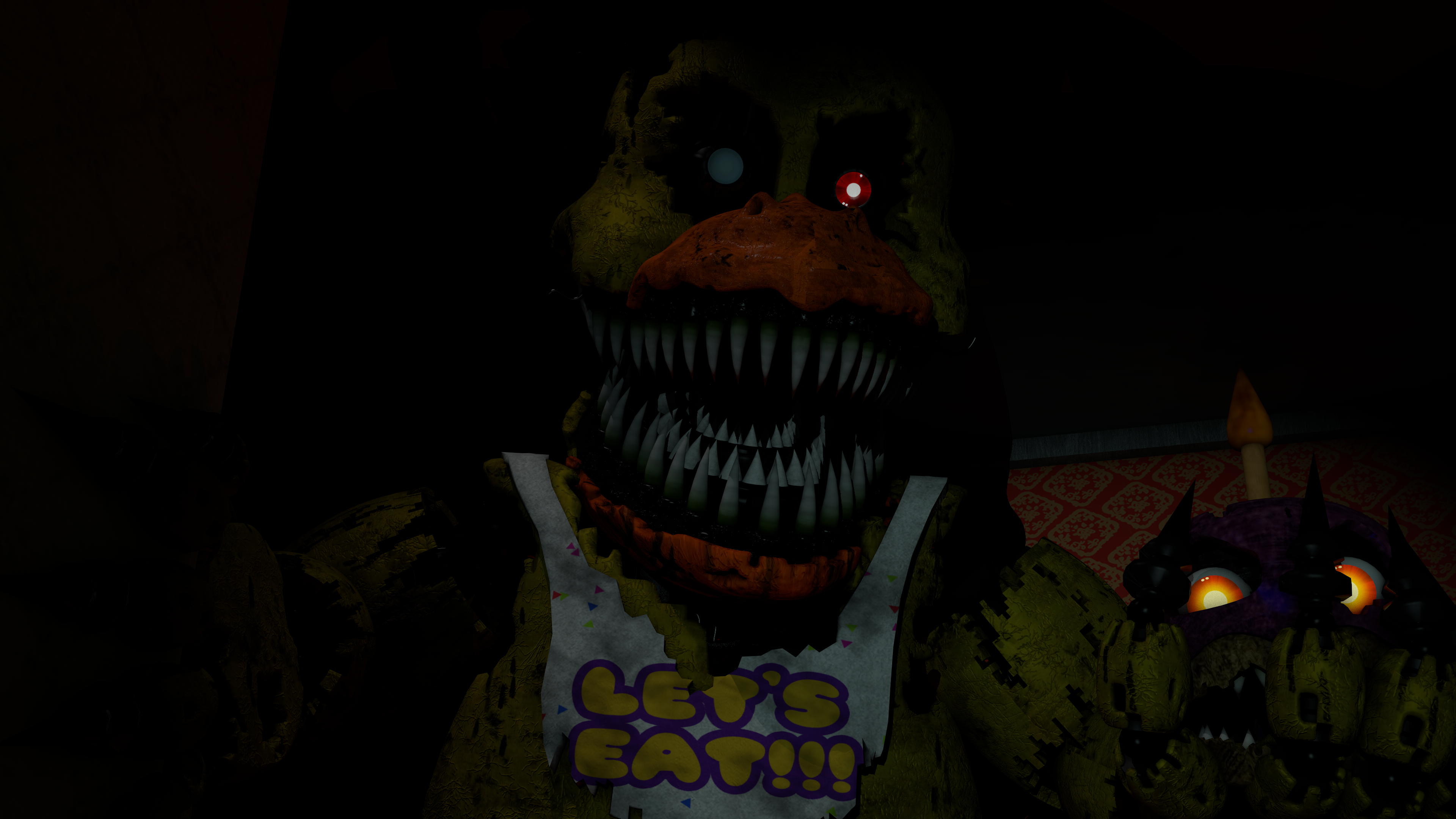 Nightmare Chica And Cupcake.