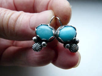 KarinvanHeeringen silverearrings Amazonite