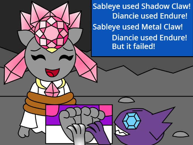 Diancie vs Sableye by Ming10bee on DeviantArt